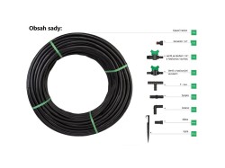 (obrázek pro) Zavlažovací sada, kapací hadice Water Flow Drip ø16mm 100m, 182ks příslušenství BRADAS