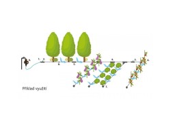 (obrázek pro) Zavlažovací sada, kapací hadice Water Flow Drip ø16mm 100m, 182ks příslušenství BRADAS