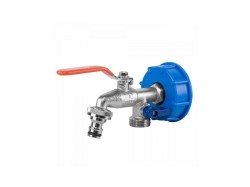 (obrázek pro) Sada pro kontejner na vodu IBC, uzávěr IBCS60 a zahradní ventil GKK0512