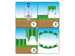 (obrázek pro) Plastový obrubník - palisáda 2,5m, 225mm, černá PALGARDEN