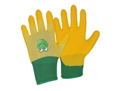 (obrázek pro) Dětské povrstvené rukavice DRAGO žluté, v. 05″