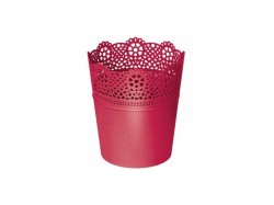 (obrázek pro) Plastový květináč 160mm DLAC160 LACE (Barva: Fuksie)