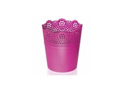 (obrázek pro) Plastový květináč 160mm DLAC160 LACE (Barva: Fuksie)