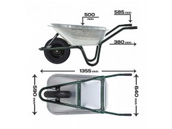 (obrázek pro) Kolečko Detex D1 pozink, kolo bantam, 85l / 160 kg nosnost