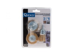 (obrázek pro) Kartáč mosazný do vrtačky, sada 3ks GEKO