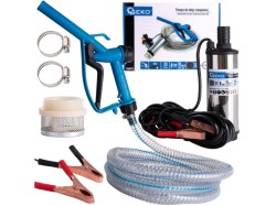 (obrázek pro) Mini čerpadlo na naftu 12V, s čerpací pistolí a hadicí GEKO