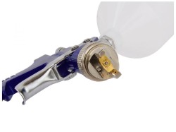 (obrázek pro) Stříkací pistole HVLP s manometrem, nádobkou 0,6l a tryskou 1,4mm GEKO