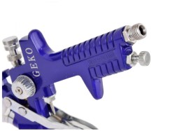 (obrázek pro) Stříkací pistole HVLP s manometrem, nádobkou 0,6l a tryskou 1,4mm GEKO