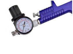 (obrázek pro) Stříkací pistole HVLP s manometrem, nádobkou 0,6l a tryskou 1,4mm GEKO
