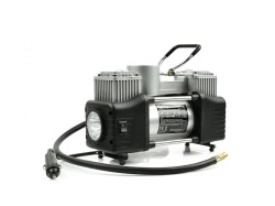 (obrázek pro) Dvoupístový kompresor do auta 10bar, 12V s LED svítilnou a příslušenstvím GEKO