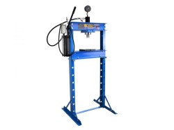 (obrázek pro) Hydraulický, pneumatický dílenský lis 20t s manometrem GEKO