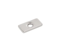 (obrázek pro) Magnet neodymový s montážním otvorem 20x10x3mm, plochý 2ks GEKO
