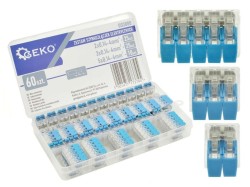 (obrázek pro) Svorky s páčkou na vodiče 0.14-4mm², sada 60ks GEKO