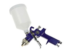 (obrázek pro) Stříkací pistole HVLP s manometrem, nádobkou 0,6l, tryskou 1,4mm a odlučovačem vody GEKO