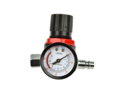 (obrázek pro) Stříkací pistole HVLP s manometrem, nádobkou 0,6l, tryskou 1,4mm a odlučovačem vody GEKO