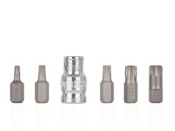 (obrázek pro) Hlavice zástrčné XZN M5-M12, adaptér 1/2″, sada 6ks GEKO