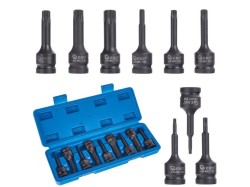 (obrázek pro) Hlavice rázové zástrčné 1/2″ TORX T20-T70, sada 9ks GEKO