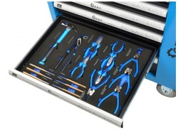 (obrázek pro) Dílenská pojízdná skříňka 7 zásuvek s vybavením 243 ks GEKO