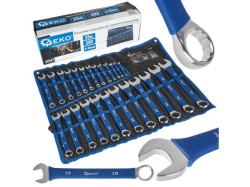 (obrázek pro) Klíče očkoploché 6 - 32 mm, s pogumovanou rukojetí, sada 25 ks GEKO