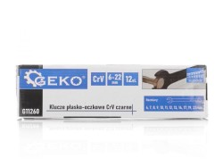 (obrázek pro) Klíče očkoploché 6-22mm, CrV-černé, sada 12ks GEKO