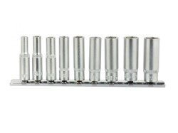 (obrázek pro) Nástrčné hlavice 5-13mm, 1/4″, 9ks GEKO