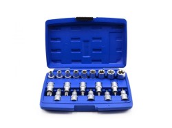 (obrázek pro) Sada nástrčných hlavic a bitů TORX 1/2″, 19ks GEKO