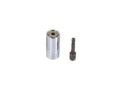 (obrázek pro) Univerzální nástrčná hlavice CrV 7-19mm + adaptér GEKO