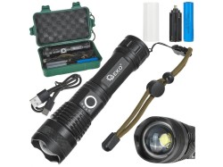 (obrázek pro) Taktická svítilna, LED XHP50, 15 W, 1500 lm, 1800 mAh - GEKO