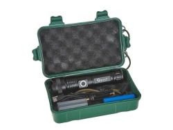 (obrázek pro) Taktická svítilna, LED XHP50, 15 W, 1500 lm, 1800 mAh - GEKO
