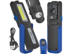 (obrázek pro) Multifunkční svítilna COB LED 5 W + 3 W, 400 lm, 2000 mAh, s magnetem a funkcí powerbanky - GEKO