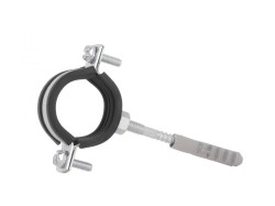 (obrázek pro) Objímka na trubky 5/4″ 38-43mm, s gumovou vložkou, dva šrouby GEKO