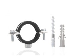 (obrázek pro) Objímka na trubky 5/4″ 38-43mm, s gumovou vložkou, dva šrouby GEKO