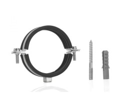 (obrázek pro) Objímka na trubky 2 1/2″ 75-80mm, s gumovou vložkou, dva šrouby GEKO