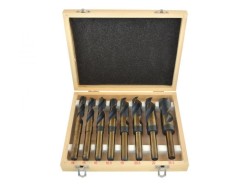 (obrázek pro) Sada 8ks HSS-Co vrtáků 14-25,5mm do oceli a dřeva GEKO