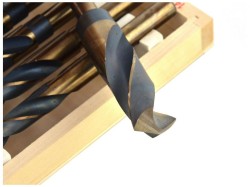 (obrázek pro) Sada 8ks HSS-Co vrtáků 14-25,5mm do oceli a dřeva GEKO