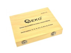 (obrázek pro) Sada 8ks HSS-Co vrtáků 14-25,5mm do oceli a dřeva GEKO