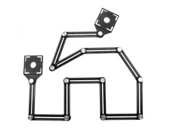 (obrázek pro) Víceúčelové dvanácti-dílné skládací pravítko GEKO