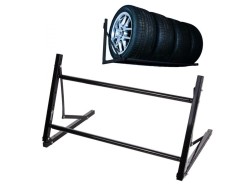 (obrázek pro) Regál na pneumatiky, nástěnný sklápěcí, nastavitelný 81-120cm, 100kg GEKO