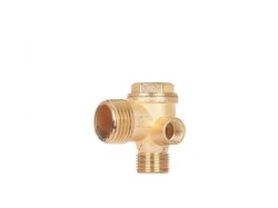 (obrázek pro) Zpětný trojcestný, odlehčovací, rozběhový ventil kompresoru 1/2″ x 3/8 x 1/4″ GEKO