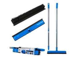 (obrázek pro) Smeták gumový antistatický, se stěrkou na vodu a teleskopickou tyčí 78,5-140cm GEKO