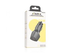 (obrázek pro) Nabíječka do auta s funkcí rychlého nabíjení 2xUSB QC3, 0,36W, 7,2A KELTIN