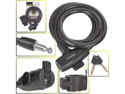 (obrázek pro) Zámek na jízdní kolo, lanový, 12x1200mm, zamykání na klíč KELTIN
