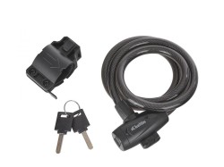 (obrázek pro) Zámek na jízdní kolo, lanový, 12x1200mm, zamykání na klíč KELTIN