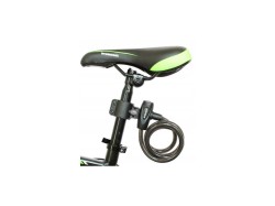 (obrázek pro) Zámek na jízdní kolo, lanový, 12x1200mm, zamykání na klíč KELTIN