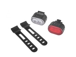 (obrázek pro) Osvětlení jízdního kola, sada přední 350mAh, zadní 230mAh KELTIN