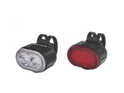 (obrázek pro) Osvětlení jízdního kola, sada přední 350mAh, zadní 230mAh KELTIN