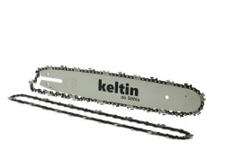 (obrázek pro) Vodící lišta pro řetězové pily a 2 řetězy 14″ 3/8″ 1,3mm 50z KELTIN