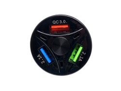 (obrázek pro) Nabíječka do auta QUICK CHARGE 3.0, 3xUSB KRAFT&DELE
