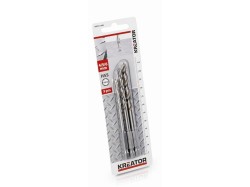 (obrázek pro) KRT011308 - 3 ks HSS Vrtáků do kovu HEX 4-5-6 mm KREATOR