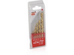 (obrázek pro) KRT012101 - 6 ks HSS Vrtáků do kovu TIN 2-3-4-5-6-8 mm KREATOR